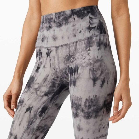 Lululemon Align Pant II 25" Game Day Dark Chrome Black Multi, size 8, NULU - Picture 5 of 9